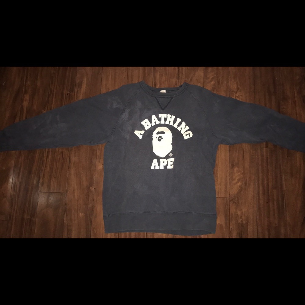 Bathing Ape Navy Blue Crewneck